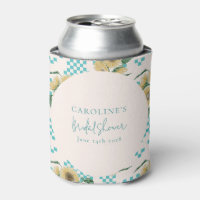 Tour de table de mariage Damier Tournesol Turquois