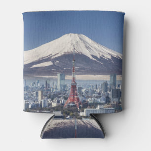 Rafraîchisseur Pour Canette Tour de Tokyo : décor surréaliste Fuji.