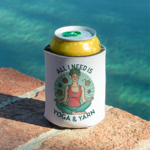 Rafraîchisseur Pour Canette Tout ce dont j'ai besoin est Yoga et Yarne Phrase