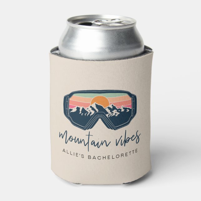 Rafraîchisseur Pour Canette TOUTES LES Filles Pink Mountain Vibes Ski Enterrem (Can devant)