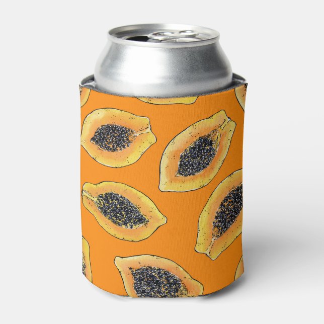 Rafraîchisseur Pour Canette Tranches de Papaya sur orange (Can devant)