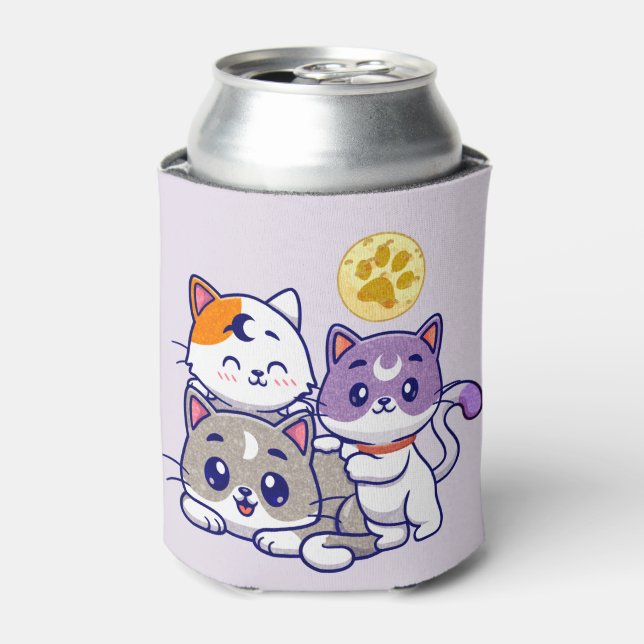 Rafraîchisseur Pour Canette Trio adorable - Trois chats mignons (Can devant)