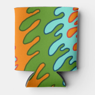 Rafraîchisseur Pour Canette Trippy Green Orange Liquid Dripe Motif Y2K