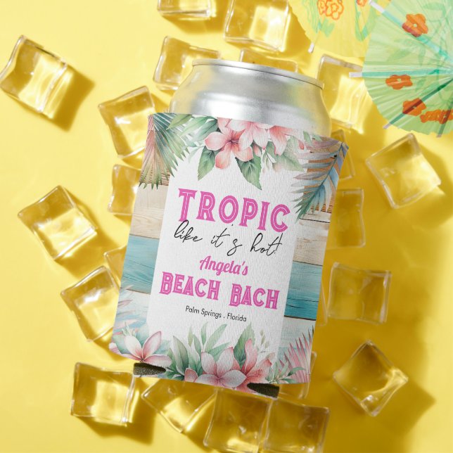 Rafraîchisseur Pour Canette Tropic Like It's Hot Bachelorette Party (Été in situ)