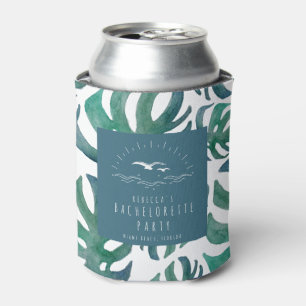 Rafraîchisseur Pour Canette Tropical Leaf Beach Bachelorette Party