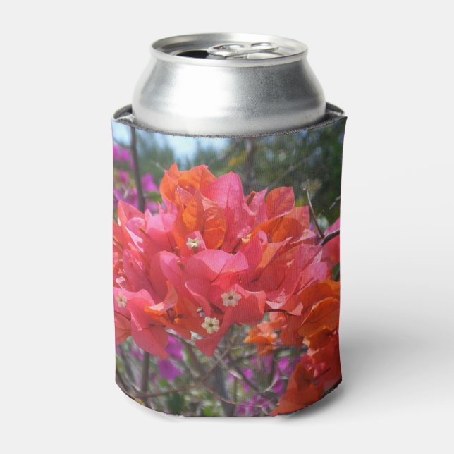 Rafraîchisseur Pour Canette Tropical Pink Bougainvillea Island Floral (Can devant)