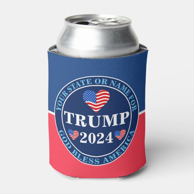 Rafraîchisseur Pour Canette Trump 2024 Coeurs Patriotique Président Guy Stuff (Can devant)
