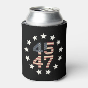 Rafraîchisseur Pour Canette Trump 45 47 Étoiles Vintage USA American Drapeau