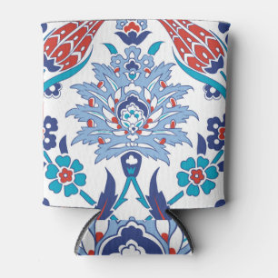 Rafraîchisseur Pour Canette Tuiles turques Iznik : motif vintage.