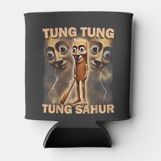 Rafraîchisseur Pour Canette Tung tung sahur Brainrot Meme (Devant)