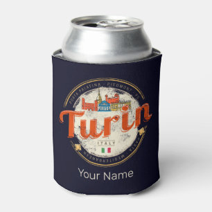 Rafraîchisseur Pour Canette Turin Piedmont Retro Skyline Pâtes Vintages italie
