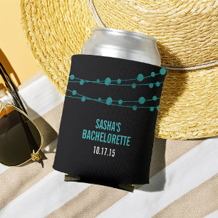 Rafraîchisseur Pour Canette Turquoise Confetti Personnalisé Bachelorette Party