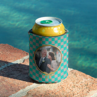 Rafraîchisseur Pour Canette Turquoise Gris Vérifications & Photo
