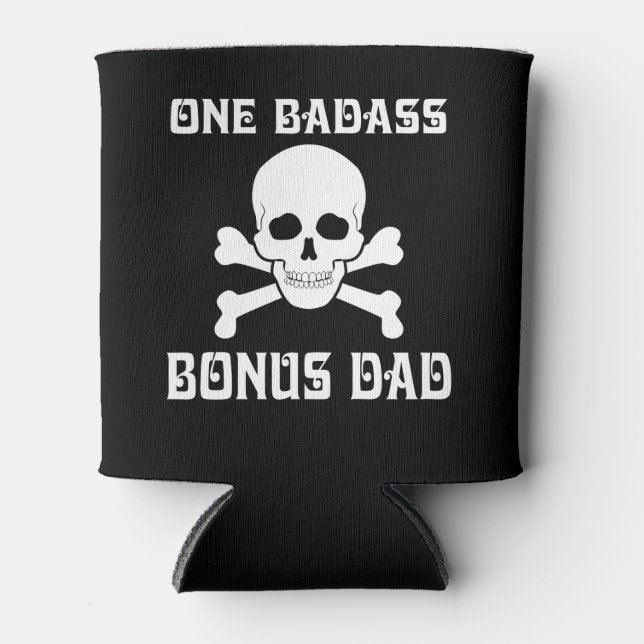 Rafraîchisseur Pour Canette Un Badass Bonus Étape Papa Anniversaire (Devant)