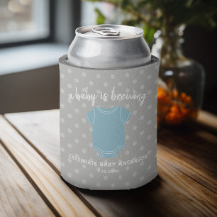 Rafraîchisseur Pour Canette Un bébé brasse - Couples Douche Favoriser Blue B