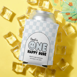Rafraîchisseur Pour Canette Un joyeux Dude Super Blue Boy Anniversaire