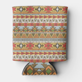 Rafraîchisseur Pour Canette Un motif ethnique clair et transparent, coloré.