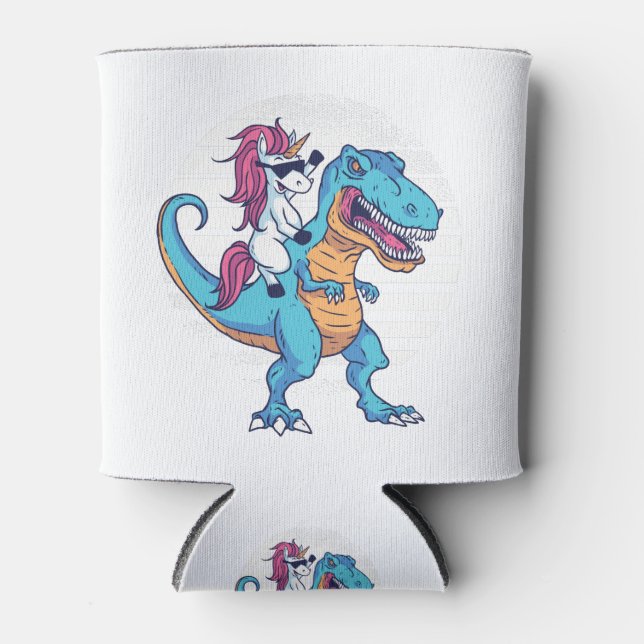 Rafraîchisseur Pour Canette Unicorne et T-Rex (Devant)