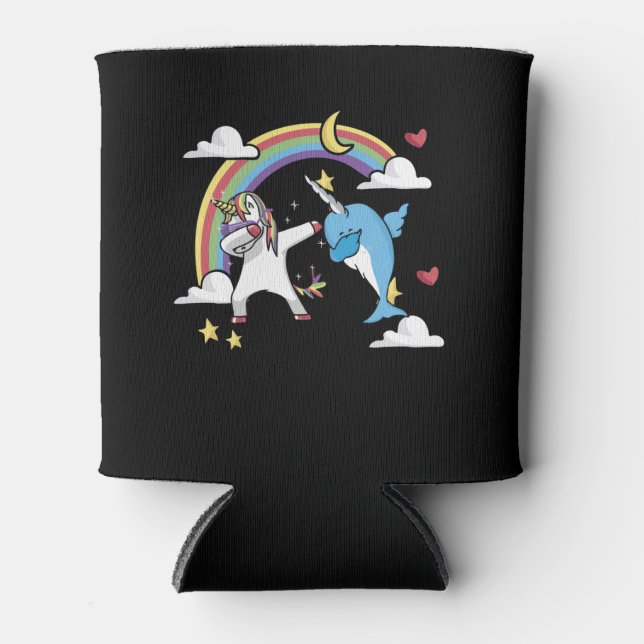 Rafraîchisseur Pour Canette Unicorne magique Dabbing Narwhal (Devant)