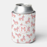 Unicorne rose mignonne et Motif d'étoiles | Monogr