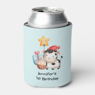 Rafraîchisseur Pour Canette Vache souriante mignonne adorable Anniversaire