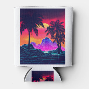 Rafraîchisseur Pour Canette Vaporwave rocks and palm trees