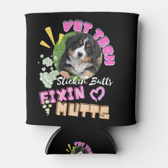 Rafraîchisseur Pour Canette vet tech,veterinary technician, medicine,nurse,dog (Devant)