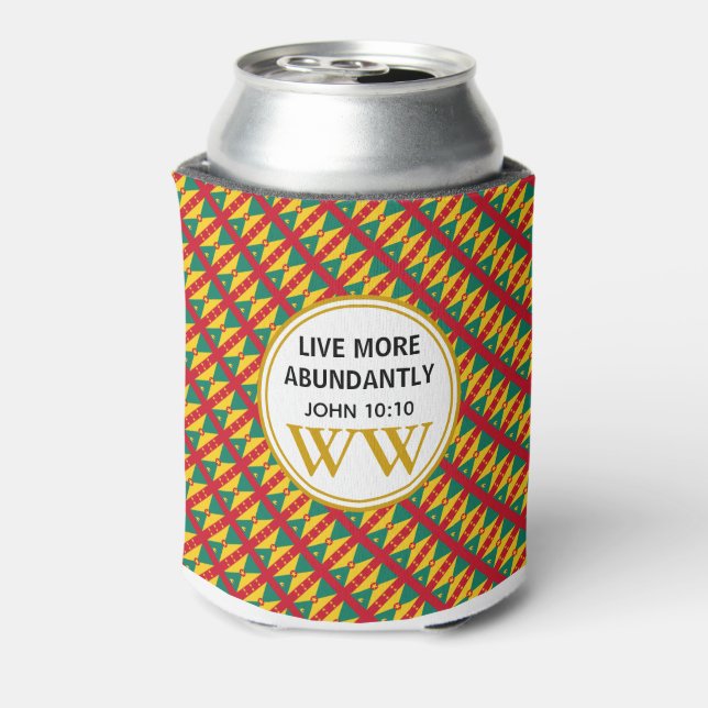 Rafraîchisseur Pour Canette Vie abondante GRENADA CARRIACOU Monogramme (Can Dos)