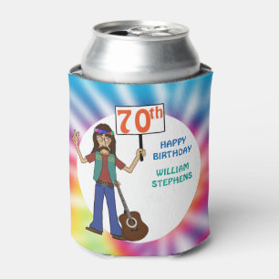Rafraîchisseur Pour Canette Vieux Hippie Hippy Tie Dye 70e Anniversaire fête