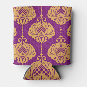 Rafraîchisseur Pour Canette Vintage Damask Motif ornemental.