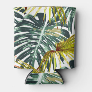 Rafraîchisseur Pour Canette Vintage Feuille Motif de la jungle tropicale