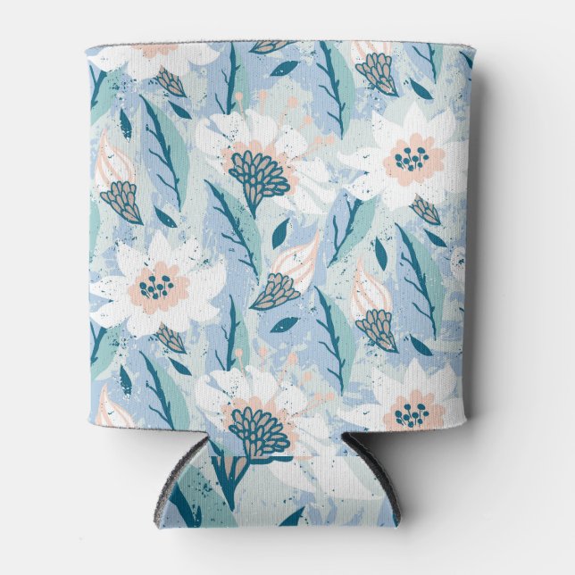 Rafraîchisseur Pour Canette Vintage floral peint à la main (Devant)