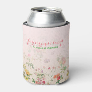 Rafraîchisseur Pour Canette Vintage Floral rose Mariage Bachelorette Party