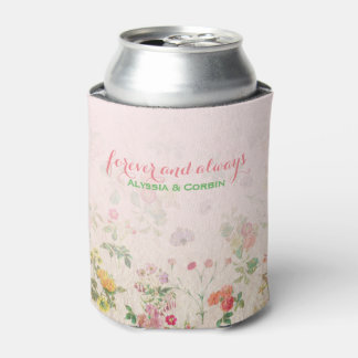 Rafraîchisseur Pour Canette Vintage Floral rose Mariage Bachelorette Party