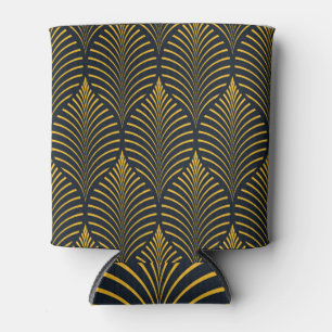 Rafraîchisseur Pour Canette Vintage orange néon : feuilles ornés.