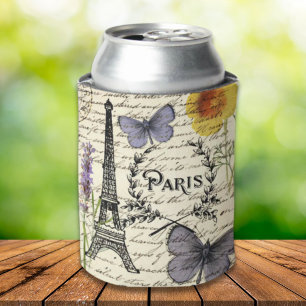 Rafraîchisseur Pour Canette vintage rustique français tour Eiffel Paris Fête