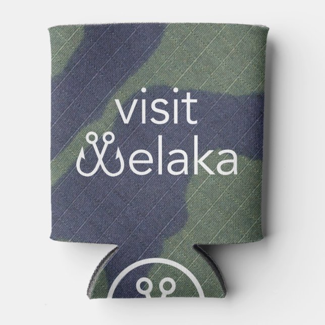 Rafraîchisseur Pour Canette Visitez Welaka Camo Coozie (Devant)