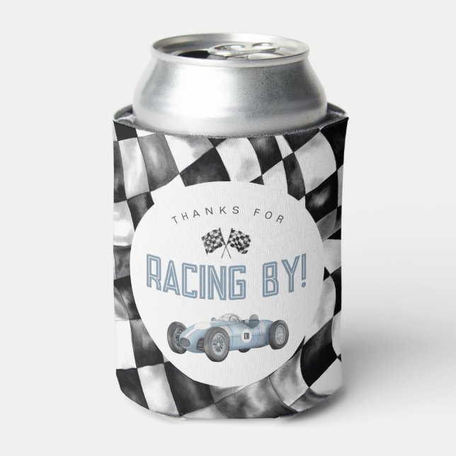 Rafraîchisseur Pour Canette Voiture Blue Race Anniversaire Fête Can Cooler Fav (Can devant)