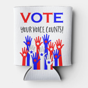 Rafraîchisseur Pour Canette Votez ! Ta voix compte ! Des mains patriotiques