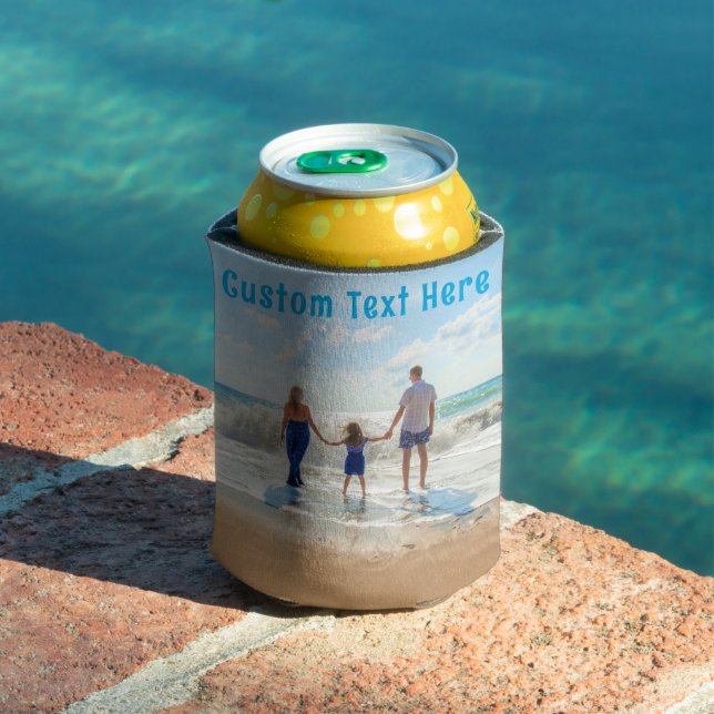 Rafraîchisseur Pour Canette Votre photo peut refroidir avec du texte personnal (Piscine in situ)