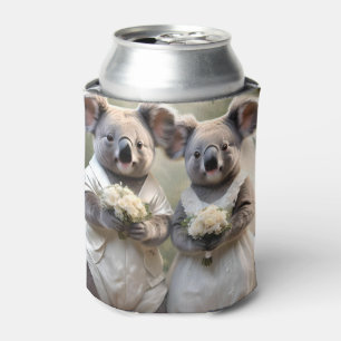 Rafraîchisseur Pour Canette "Vows À feuillage persistant : Un Mariage Koala en