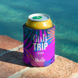 Rafraîchisseur Pour Canette Voyage de filles tropicales avec la Couronne et l'