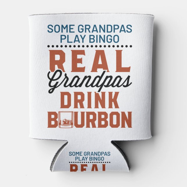 Rafraîchisseur Pour Canette Vraie Grandpas Boire Bourbon Funny Whiskey Boire (Devant)