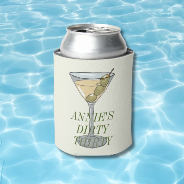 Rafraîchisseur Pour Canette Vraiment trente martini 30e aquarelle peut refroid (Créateur téléchargé)