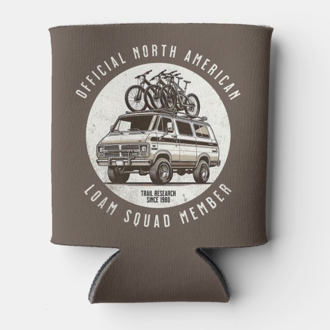 Rafraîchisseur Pour Canette VTT "Membre officiel de l'équipe de Loam" (Devant)