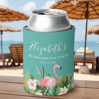 Rafraîchisseur Pour Canette Watercolor Tropical Floral Bachelorette Party