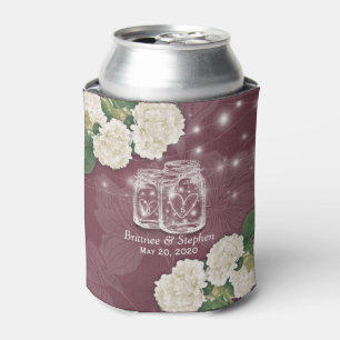 Rafraîchisseur Pour Canette Wedding shower Mason Jars Hydrangea Lumières à cor