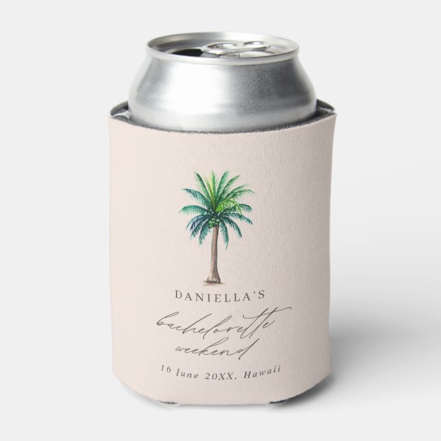Rafraîchisseur Pour Canette Week-end de Bachelorette Palm Tree (Can devant)