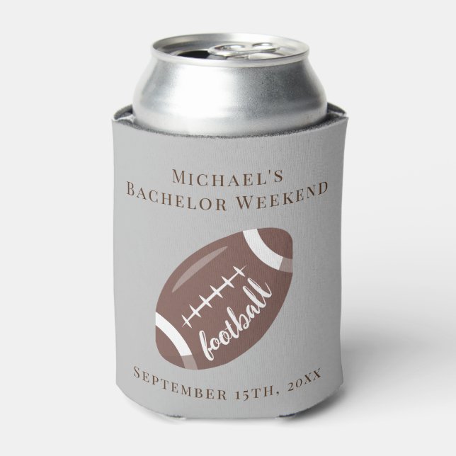 Rafraîchisseur Pour Canette Week-end de football de bachelor Can Cooler person (Can devant)