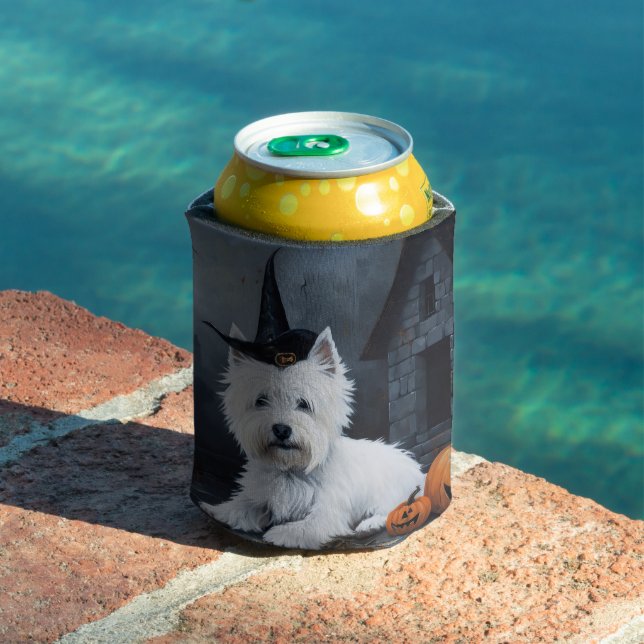 Rafraîchisseur Pour Canette West Highland White Terrier Citrouille Halloween (Piscine in situ)